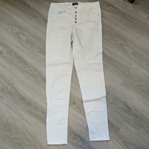 High Waist White Skinny Jeans